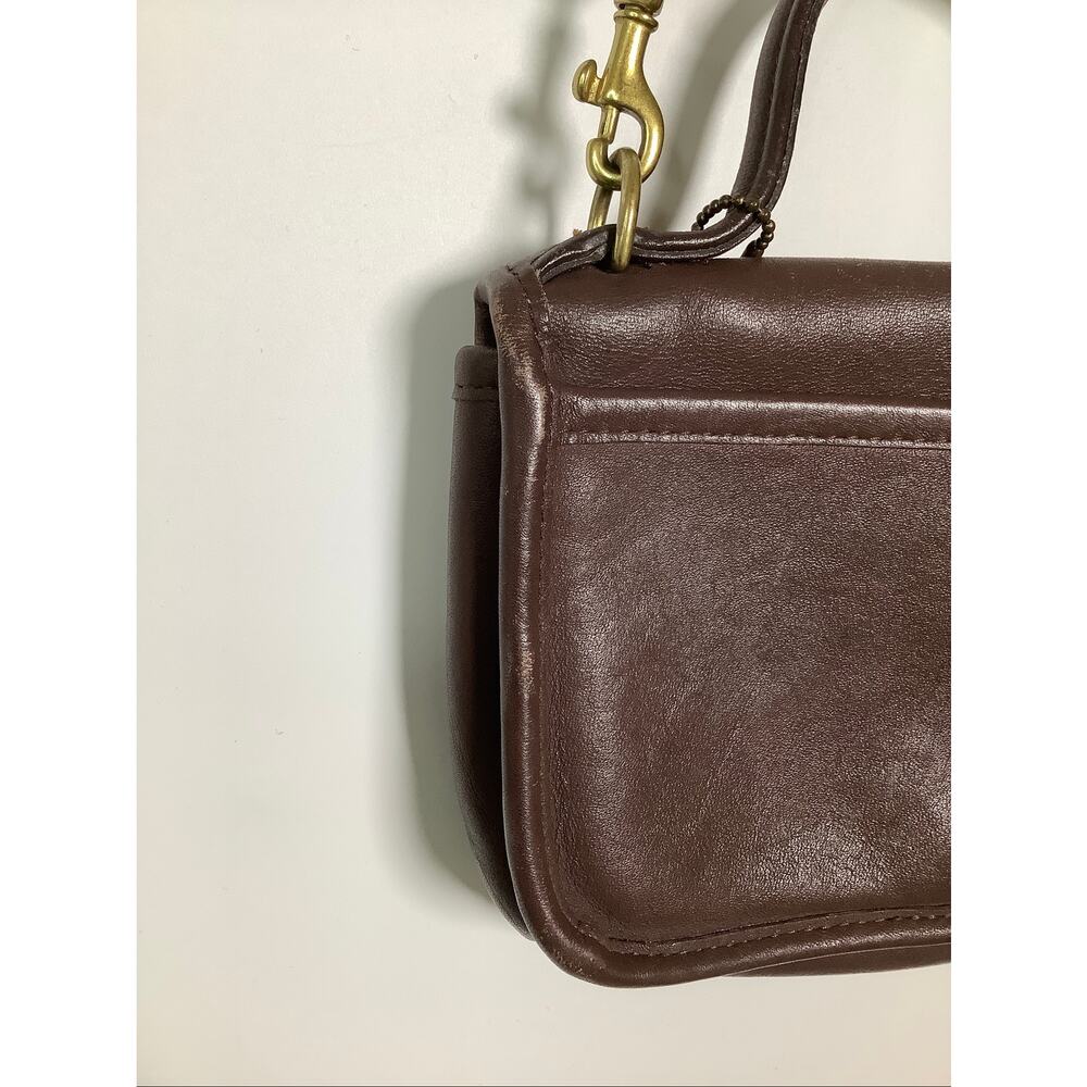 Coach Brown Mahogany Leather Casino Bag Crossbody Purse Vintage B9-5 - Picture 6 of 8